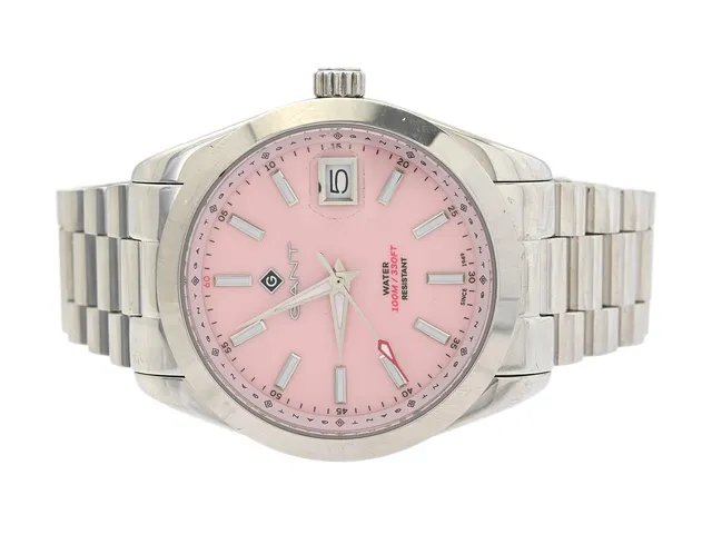 GANT, Eastham, Boett nr. G1630/09000066, damur, 37,5 mm, stål, quartz, mineralglas, datum, originallänk, viklås, cert, juni 2023, box, ytterkartong.