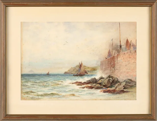 WILLIAM WOOLARD (act.c.1883-1908): Edinburgh, signerad, akvarell.
