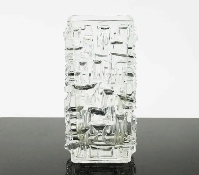 VAS, glas, modell Tetris, möjligen Jiri Brabec, 1960-tal.