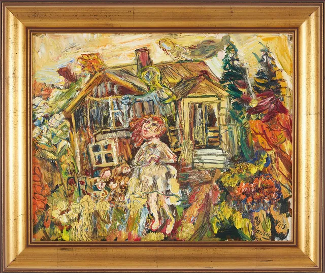 OLLE NORDBERG. Figurkomposition, olja på pannå, signerad samt daterad 70.