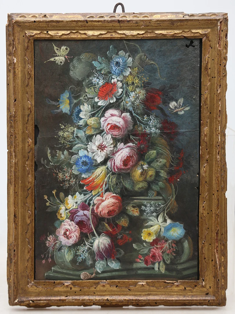 CENTRAL EUROPEAN SCHOOL, MID 18TH CENTURY. Flowers vase with Cupid. — Drawings — Balclis