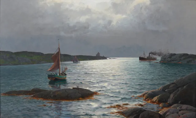 Haaland, Lauritz — Kveldssteming ved kysten, 1916