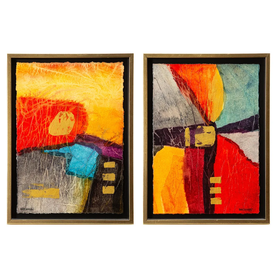MARIA RONNEHED. Blandteknik på papp, 2 st, signerade. — Paintings — Stockholms Auktionsverk Göteborg