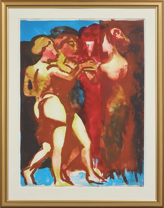 PETER DAHL. Färglitografi, signerad, PT, provtryck.