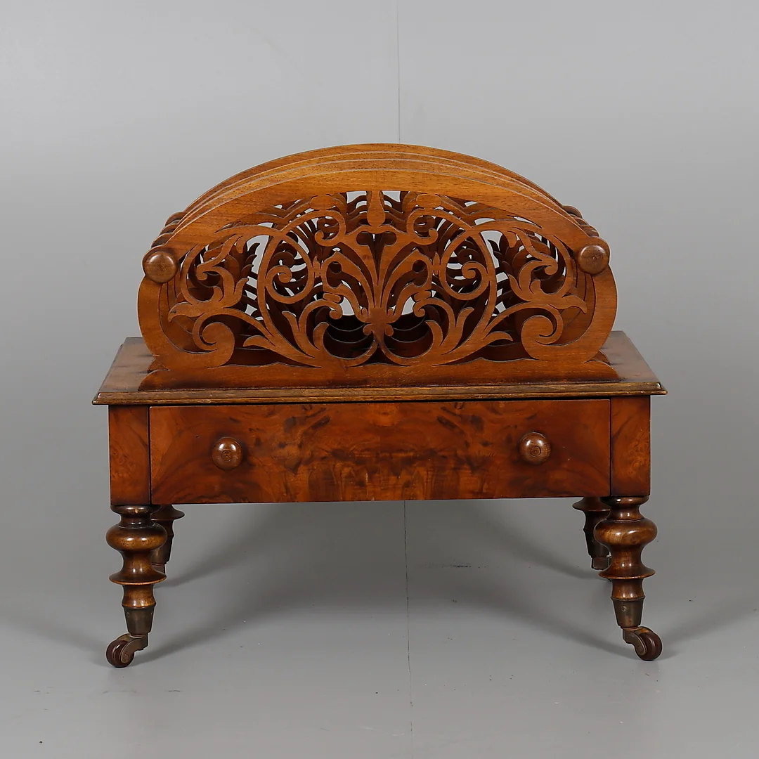 A VICTORIAN WALNUT CANTERBURY. — Other — Dreweatts Online