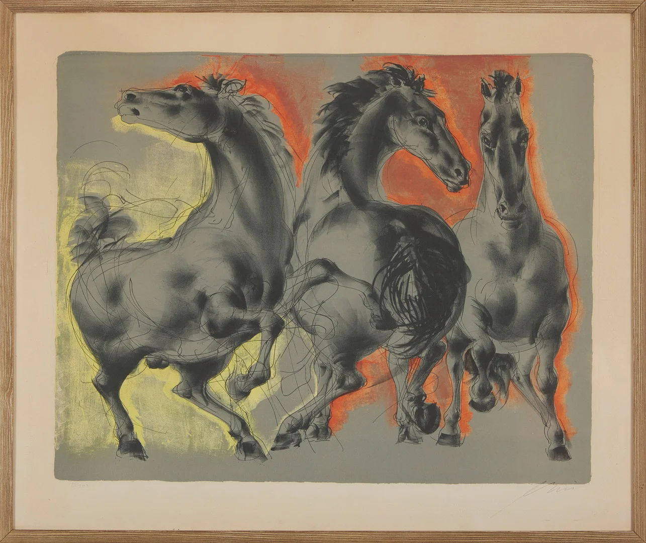 HANS ERNI. färglitografi, signerad samt numrerad 86/200. — Engravings & Prints — Stockholms Auktionsverk Magasin 5
