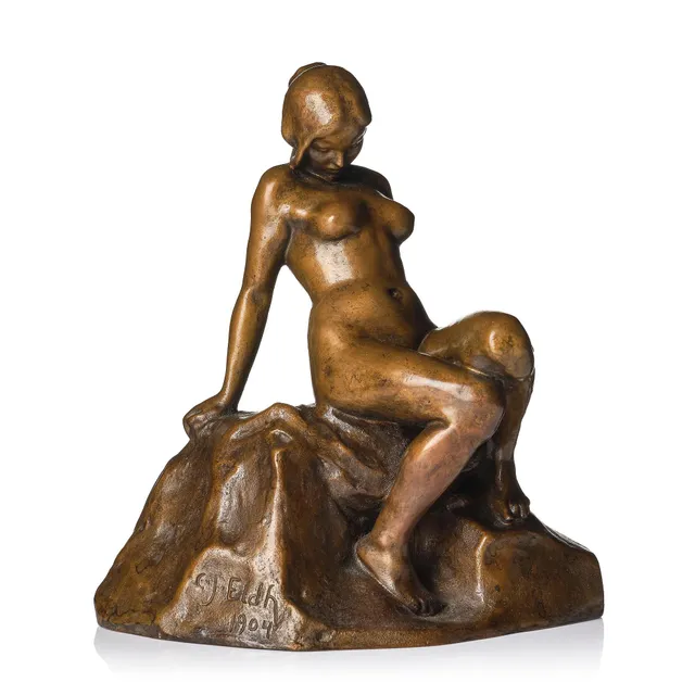 Carl Eldh, "Sittande flicka".