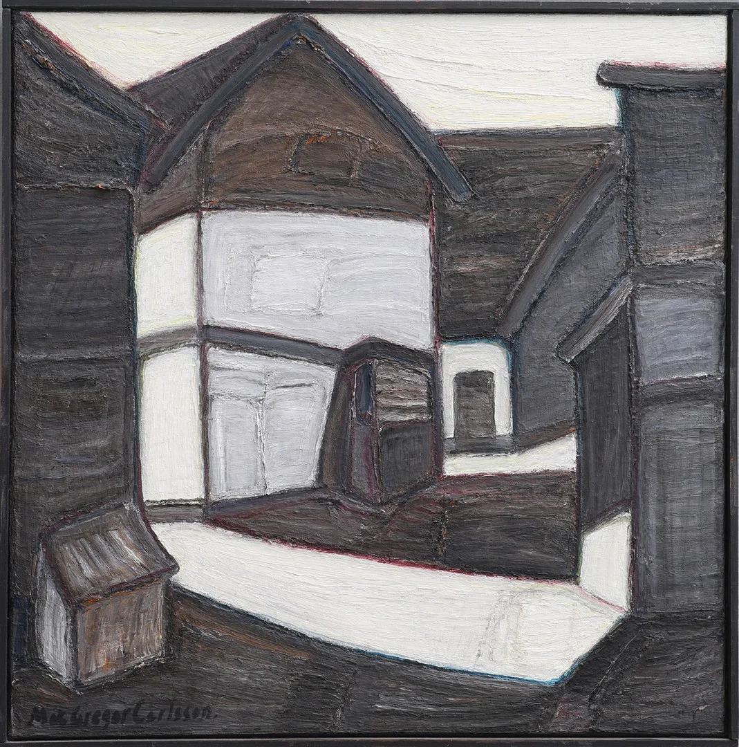 MAX GREGOR CARLSSON. "HUS. ORUST". — Paintings — Crafoord Auktioner Lund