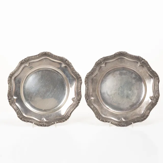 A. Dragsted, Fat, 2 st, silver, rokokostil, Köpenhamn 1927.