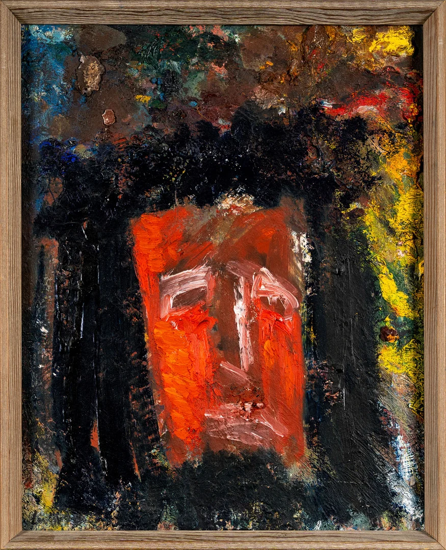 LISBETH LINDQVIST FORSBERG. Olja på duk, "Kristus ansikte", signerad, 1968. — Paintings — Norrlands Auktionsverk