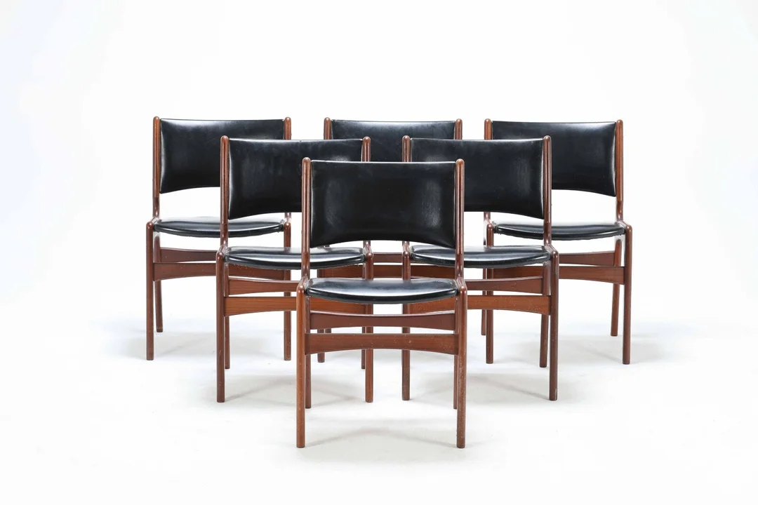 Erik Buch for Anderstrup Møbelfabrik. Six dining chairs model 89 (6) — Furniture/Chairs — Lauritz