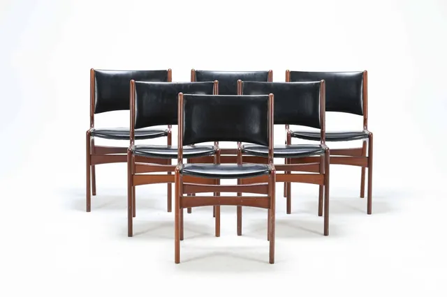 Erik Buch for Anderstrup Møbelfabrik. Six dining chairs model 89 (6)