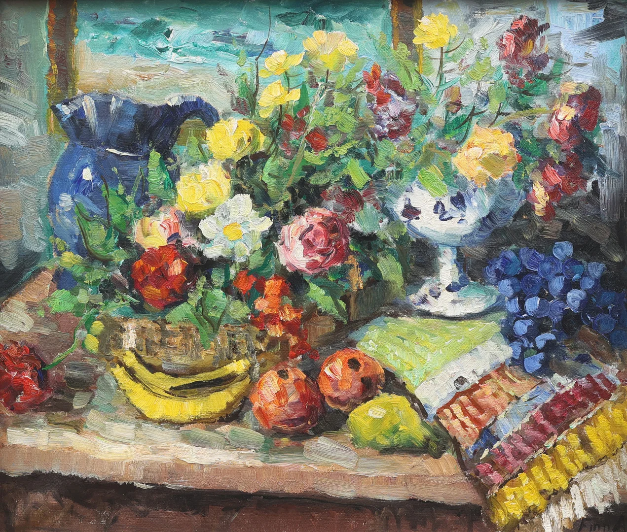 FINN ANDERSEN (1909-1987). Stilleben, olja på duk, signerad. — Paintings — Garpenhus Auktioner