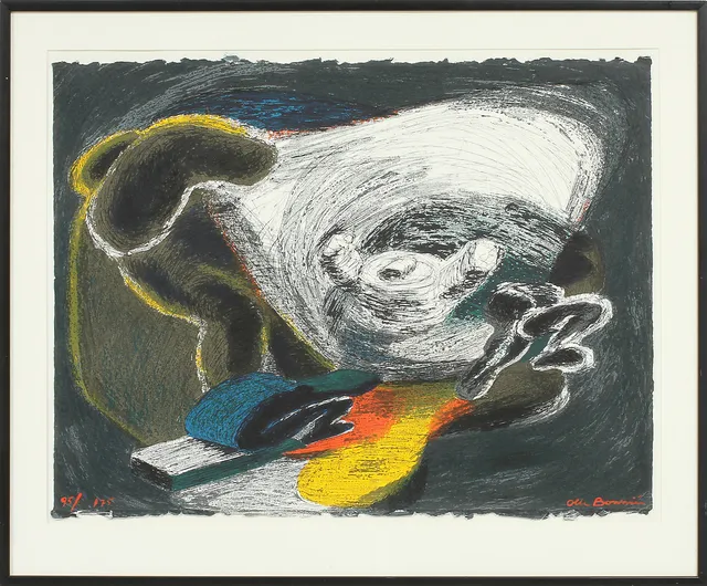 OLLE BONNIER, litograf, sign o numr 95/175.