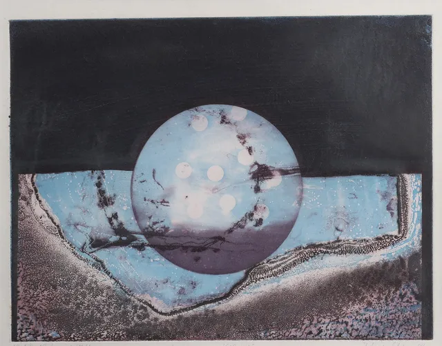 BERTIL LUNDBERG. ETSNING, "KOSMOS", SIGNERAD, NUMRERAD 19/60 OCH DATERAD 1984.
