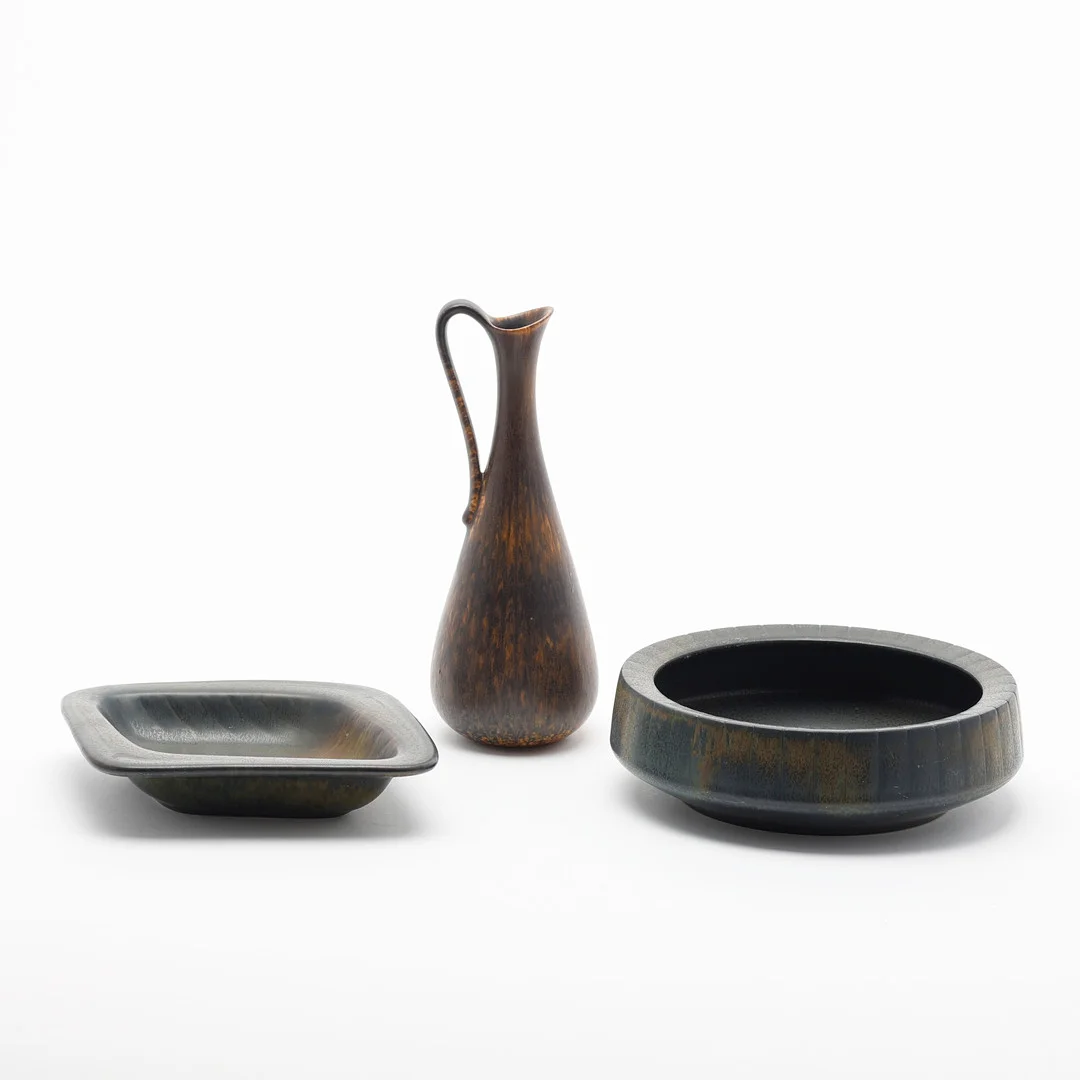 GUNNAR NYLUND. 3 delar, Rörstrand, 1900-talets mitt. — European — Uppsala Auktionskammare