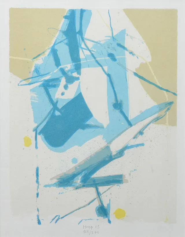 HANS MEYER PETERSEN. F. 1937 Litografi i farver.