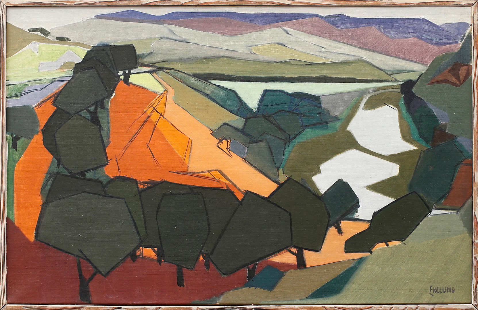 IVAR EKELUND. Landskap, olja på duk, signerad Ekelund. — Paintings — Garpenhus Auktioner