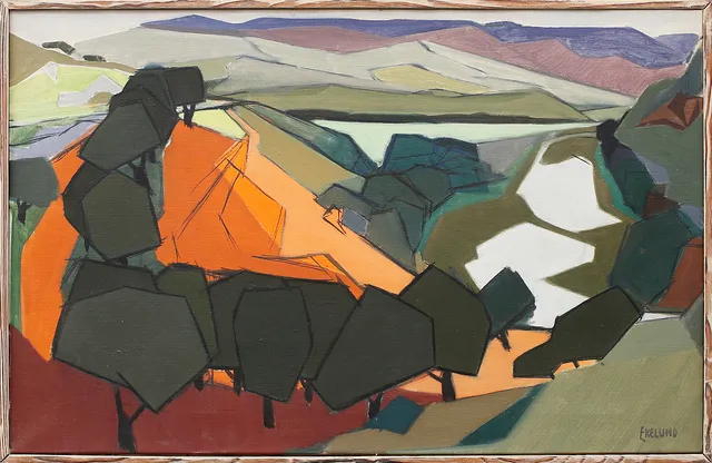 IVAR EKELUND. Landskap, olja på duk, signerad Ekelund.