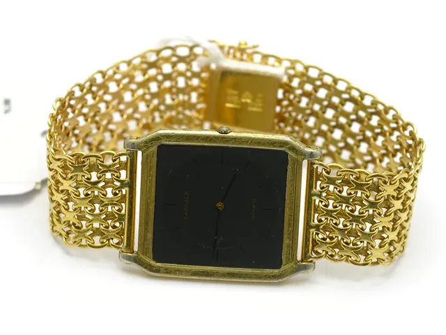 Herrur Lassale okänd metall quartz repig boett med X-länk i 18K 18,5cm brv 37,3g