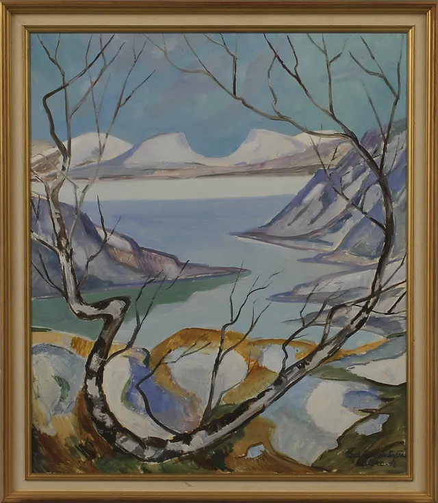 TORD LEANDER ENGSTRÖM. "Abisko", olja på pannå, signerad och daterad -46.