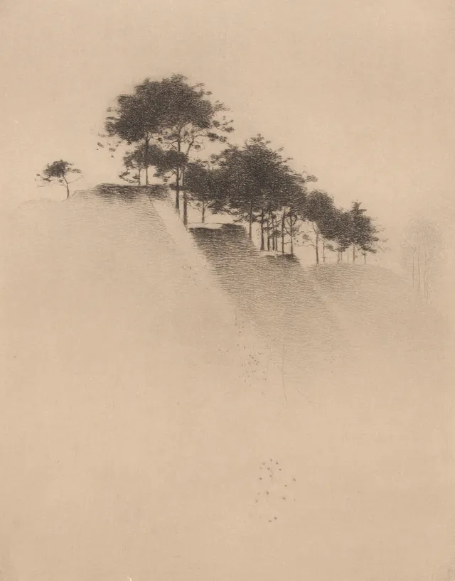 GUNNAR NORRMAN. "Strandbrink", torrnål.