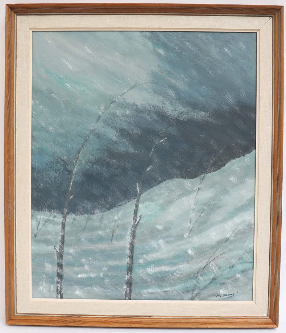 CARL ARVID MÖRK (MÖRK OSSIAN). Vinterlandskap, oljemålning på pannå, signerad. — Paintings — Falun Auktionsbyrå