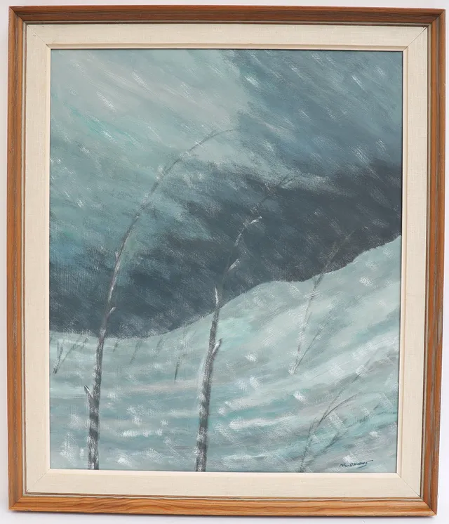 CARL ARVID MÖRK (MÖRK OSSIAN). Vinterlandskap, oljemålning på pannå, signerad.