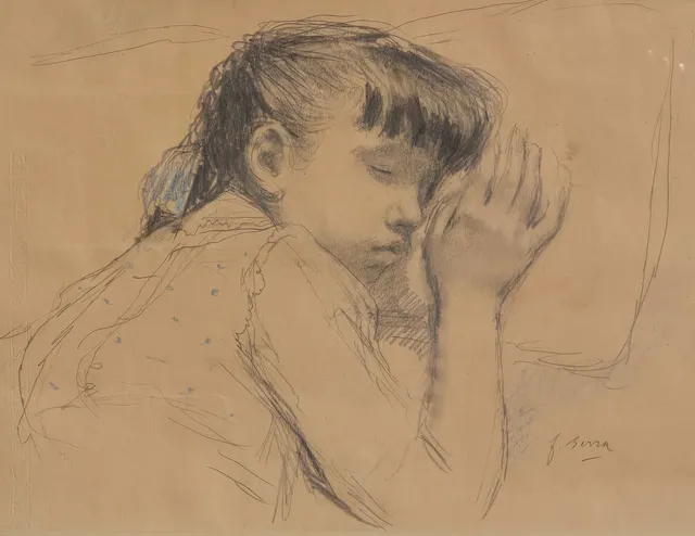 FRANCESC SERRA CASTELLET. JOVEN,, DIBUJO A LÁPIZ.