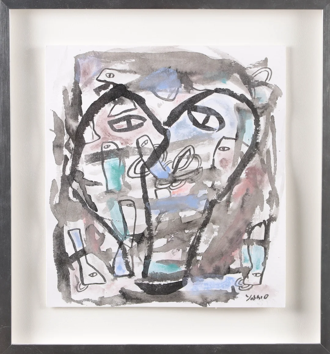 Yoshio Nakajima. 'A kiss' — Paintings and sculptures/Modern pictorial arts — Lauritz
