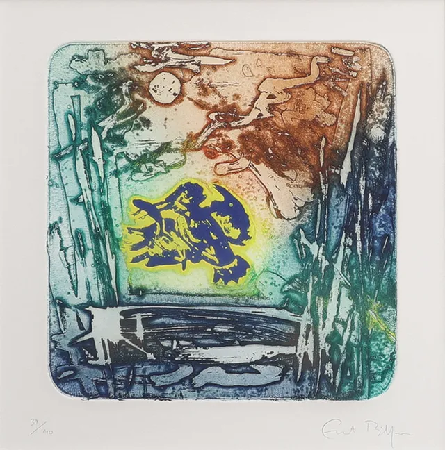 ERNST BILLGREN. färgetsning, signerad, 39/40.