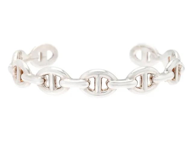 HERMÈS, ARMRING, Chaine d'Ancre Enchaine Bangle, sterlingsilver 925, bredd 1 cm, diameter 5,4 cm, ej originalask. Good Condition.