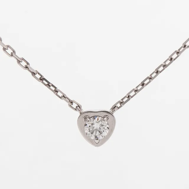 Cartier, halsband, "d'Amour", 18K vitguld med en briljantslipad diamant.