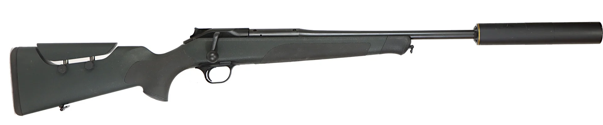 KULGEVÄR MED LJUDDÄMPARE, fabrikat Blaser, modell R8 Proffesional, kaliber .308W, tillv.nr RR036266, se-nr SE3357989. — Rifles — Walter Borg