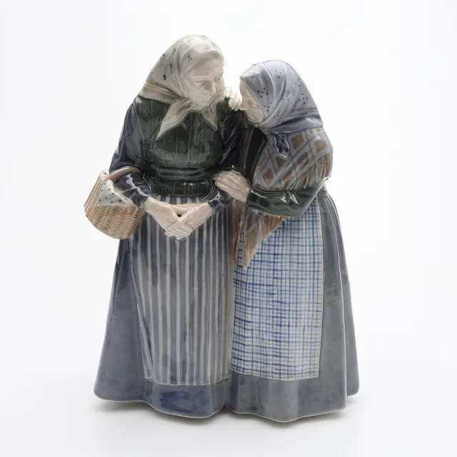 CHRISTIAN THOMSEN. FIGURIN, TVÅ GUMMOR, NR 1319, ROYAL COPENHAGEN.