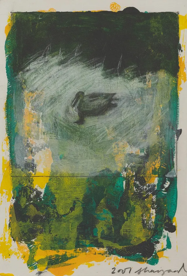 PETER SKOVGAARD. Komposition, akvarell, signerad.