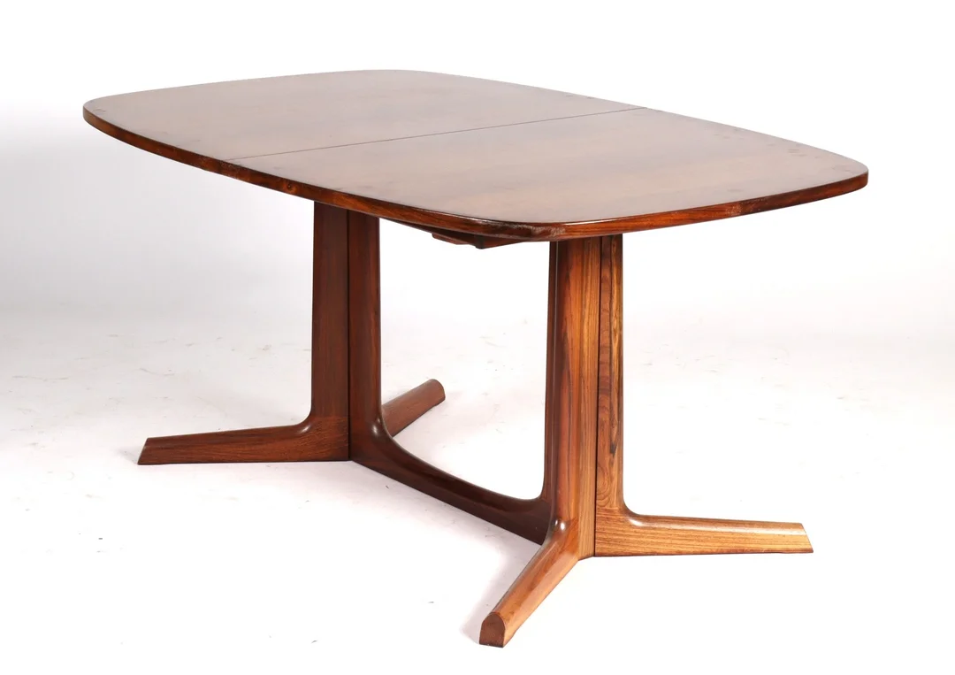 Niels Otto Møller, dining table with extension, model 18, rosewood (3) — Furniture/Dining tables, dining room furniture — Lauritz