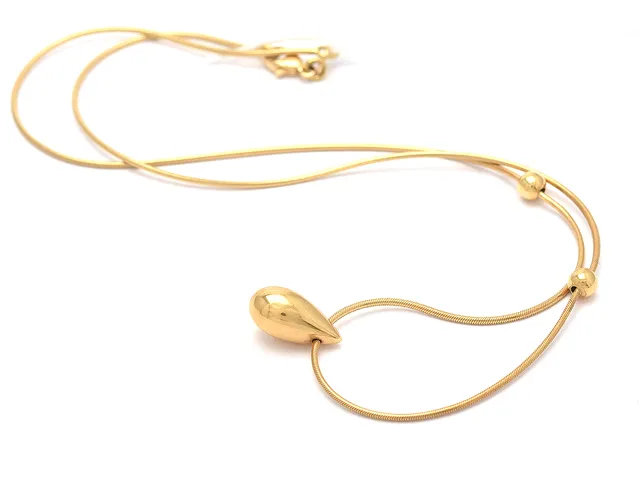 Kedja Ormlänk 18K 6g 43cm med integrerat hänge