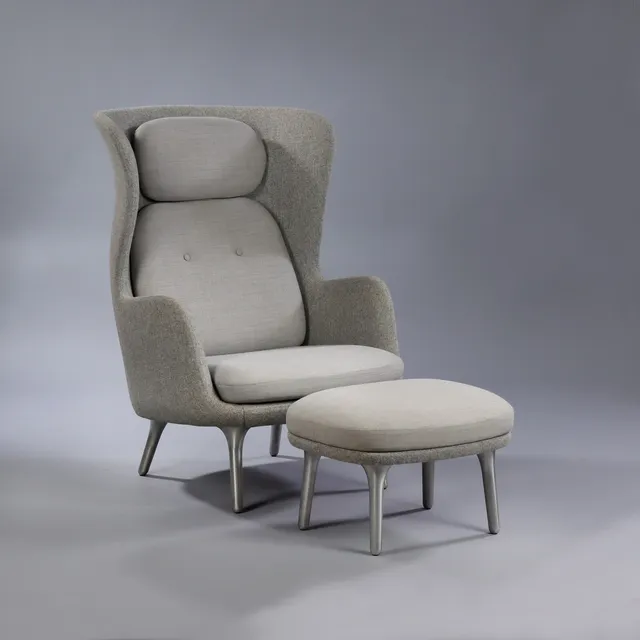 Jaime Hayon. Armchair, model 'Ro', with matching stool, model JH1. (2)