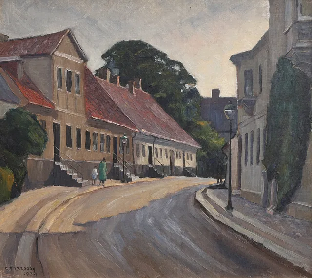 CARL OSCAR LARSSON. "TOMEGAPSGATAN, LUND", 1934.