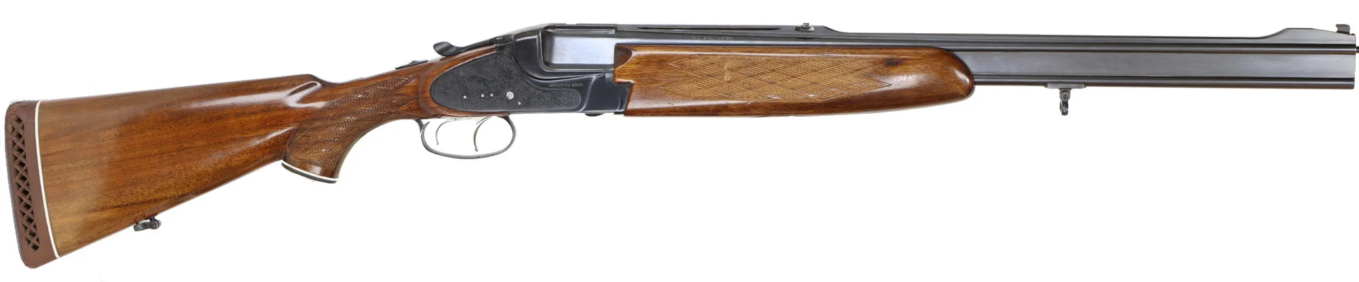 505. DUBBELSTUDSARE, tjeckisk, Enkelskott, fabrikat Brno, modell 575.1 SUPER, kaliber 7x65R, tillv.nr 00121. — Double express rifles — Walter Borg