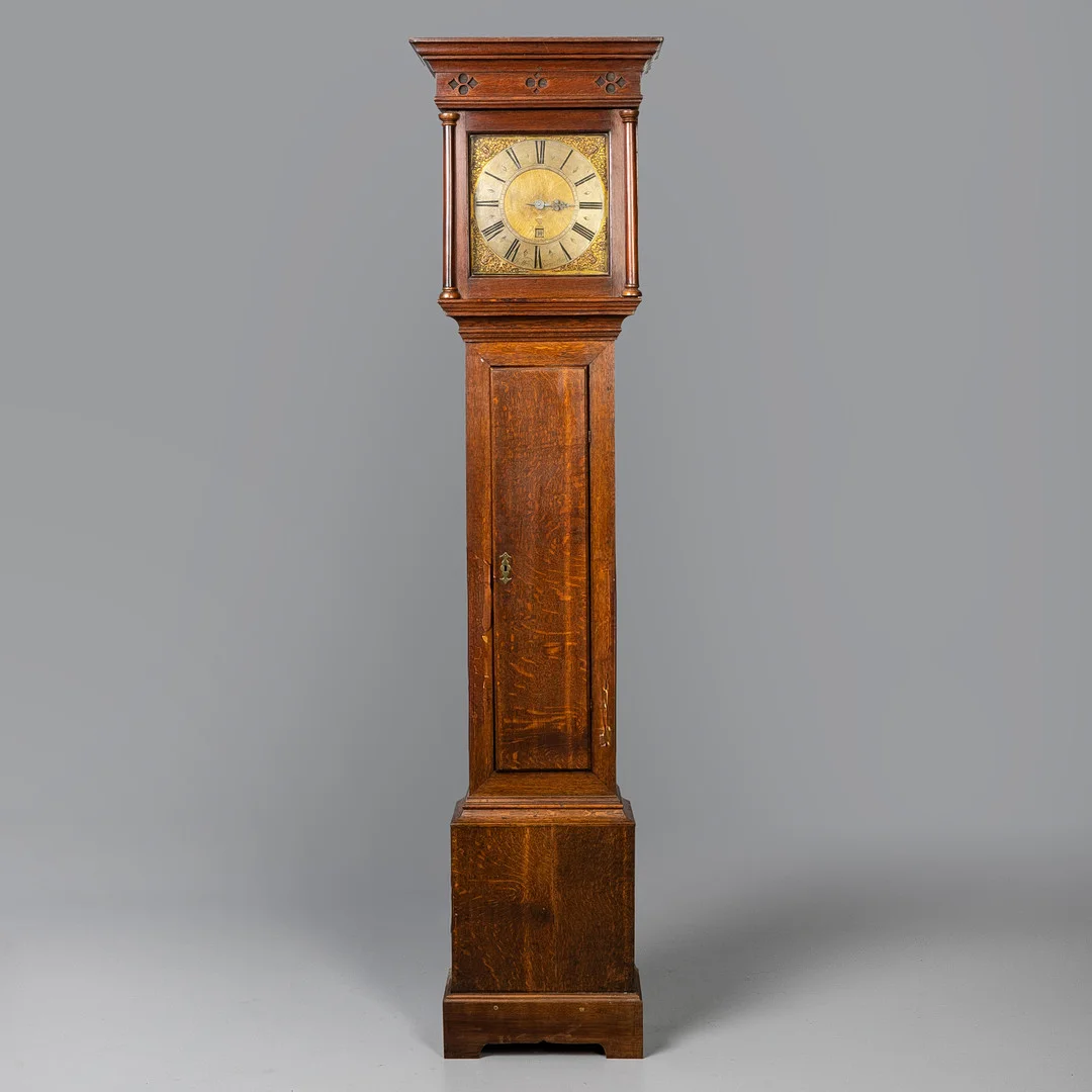 W MONK BARWICK ST JOHN OAK LONGCASE CLOCK. — Longcase clocks — Griffin’s Auctioneers
