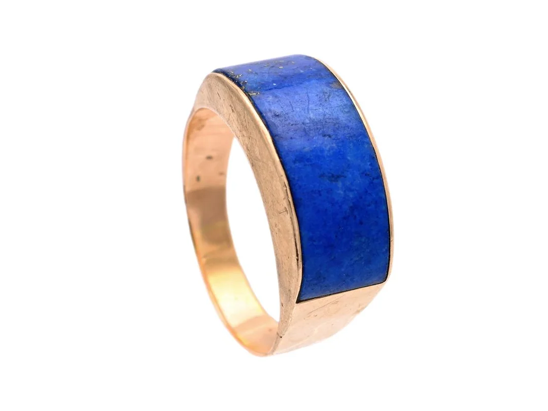 RING ,18K guld, lapis lazuli, stl 18,5 mm, vikt 5,8 g, storleksändrad. — Smycken/Ring — Kaplans