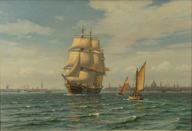 Vilhelm Arnesen, Fullriggare utanför Köpenhamn.