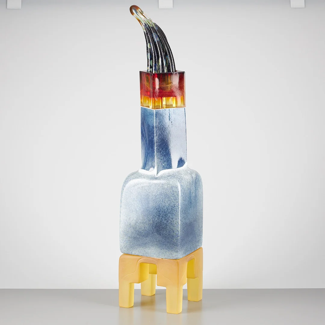MARKKU SALO. GLASSKULPTUR. Signerad Markku Salo Nuutajärvi Notsjö 1993. — Art glass — Stockholms Auktionsverk Helsinki
