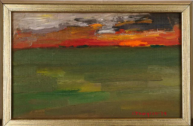 JOHN THORGREN. Olja på duk, "Sommarkväll III", Signerad och daterad 1974.