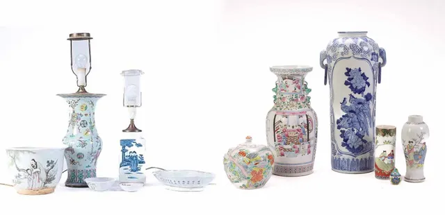 China/Japan. Collection of various porcelain, vases etc. (17)