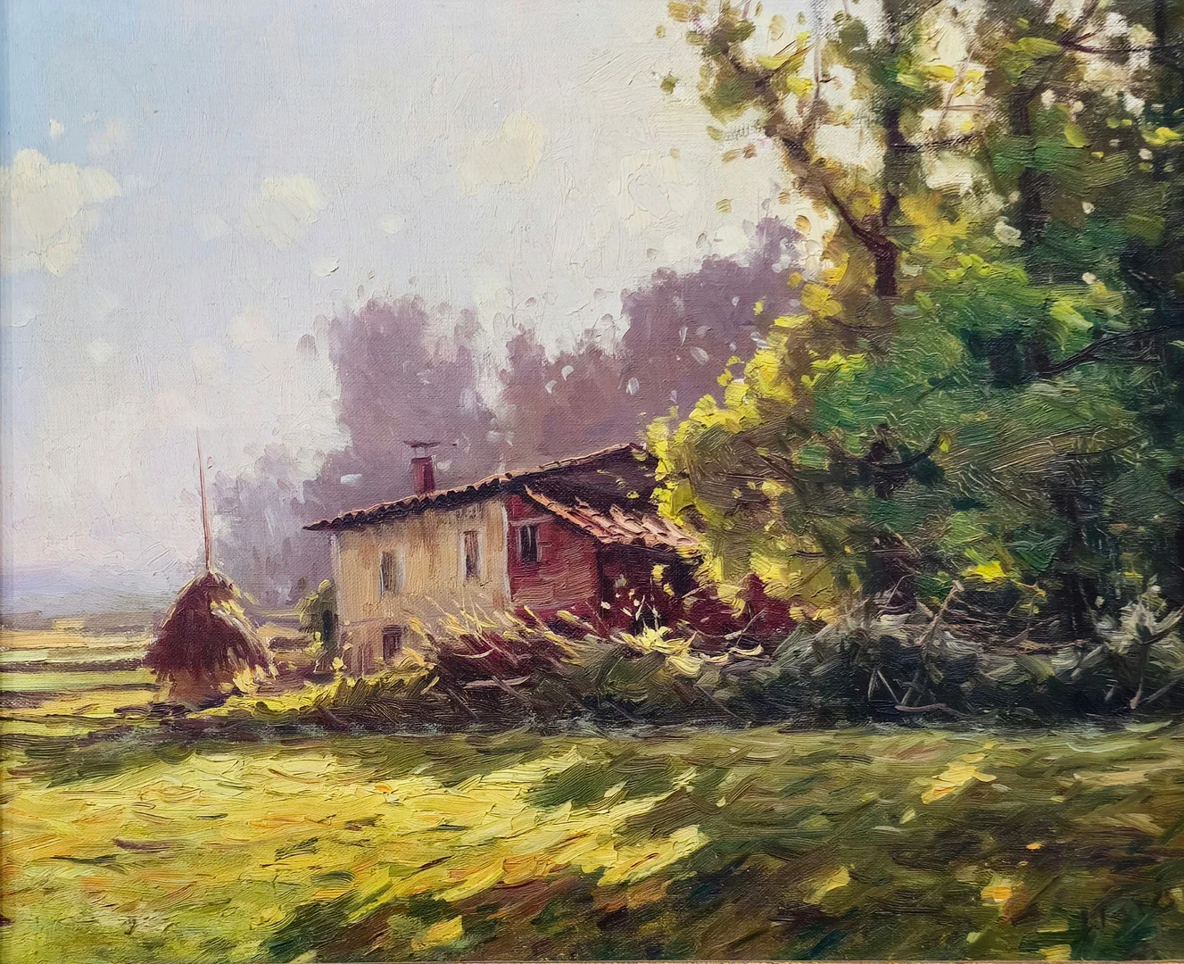 CASA DE CAMPO. ESCUELA CATALANA. ÓLEO SOBRE LIENZO. PRIMERA MITAD SIGLO XX. — Paintings — Barcelona Auctions