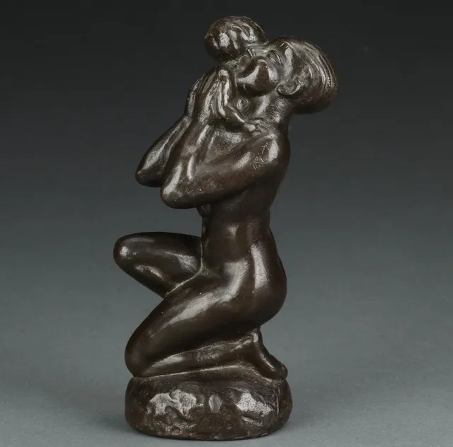 Bronzefigur, mor og barn