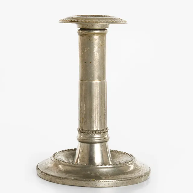 JOHAN PETTER FAGERSTRÖM (mästare 1798-1837). Ljusstake, gustaviansk, tenn, Kalmar 1811.